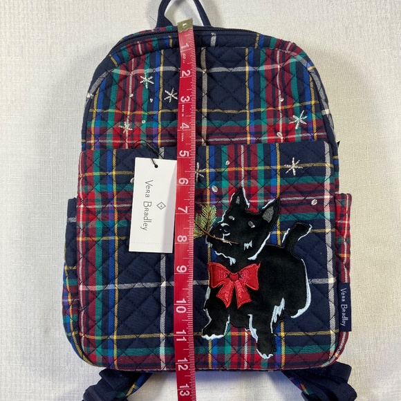 NWT Vera Bradley Tartan Plaid Scottie Dog Small Backpack - Picture 7 of 12